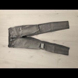 Gray ripped jeans
